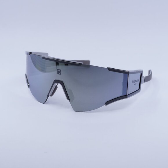 🕶️ New Balmain FLECHE BPS-138E Sunglasses - Palladium/Dark Grey Frame